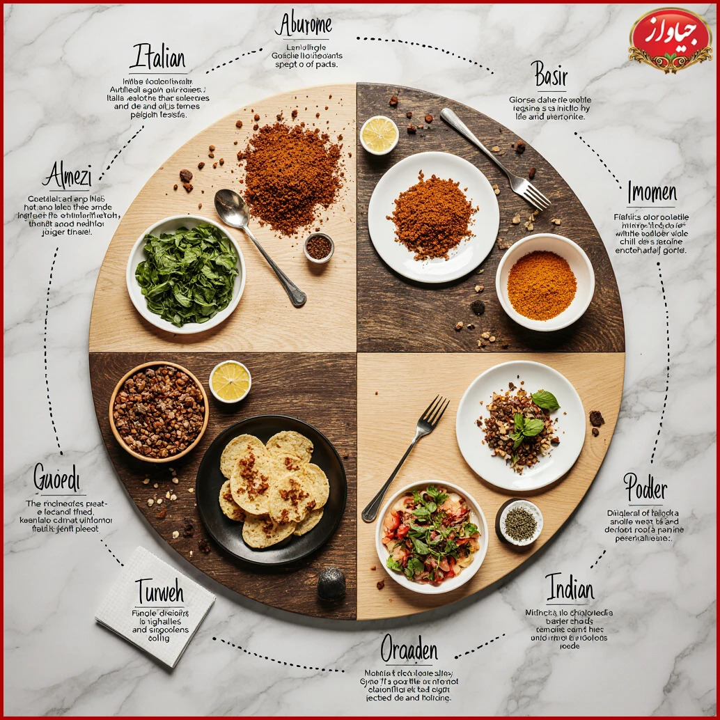 لیست ادویه های مخصوص هر غذا: راهنمای کامل انتخاب، ترکیب و استفاده