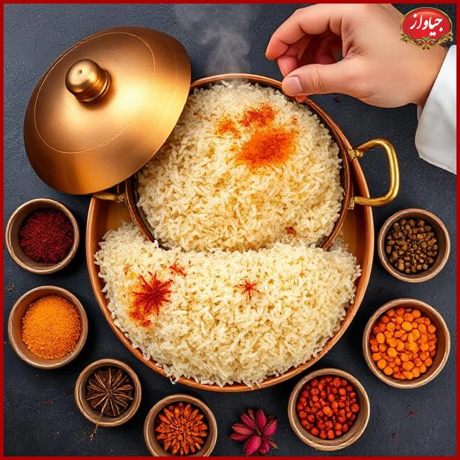 فوت و فن استفاده از ادویه‌ها در پخت برنج و پلوهای ایرانی: راهنمای کامل عطر، رنگ و طعم