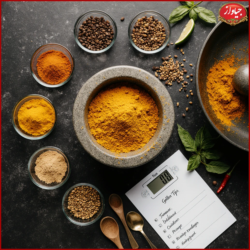 طرز تهیه ادویه کاری خانگی؛ دستور اصلی، نسبت‌ها و نکات طلایی