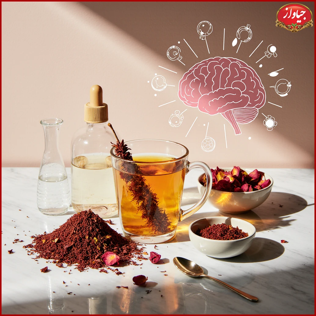 خواص زعفران و گلاب برای تقویت روحیه: فواید علمی، روش مصرف و دوز ایمن